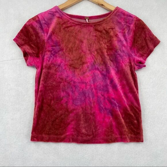 -Free People Tye Dye Velour Shirt NWT - Picture 2 of 6